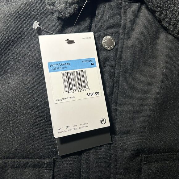 Nike SB Padded Flannel Skate Jacket Black DQ6328 010 Men's MEDIUM - Picture 2 of 6